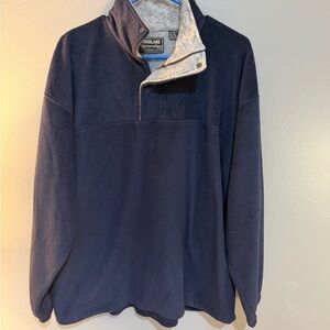 HIGHLAND OUTFITTERS NAVY & GRAY FLEECE PULLOVER SZ XL